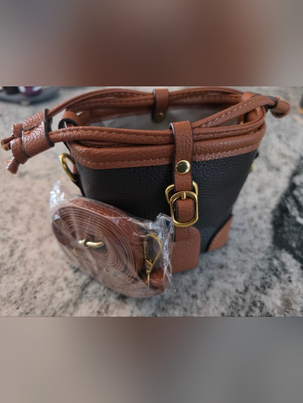 Tiny Bag in Classic Brown & Black